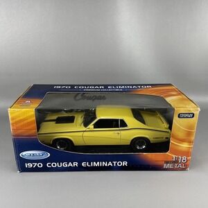 Welly Premium Collectible 1:18 1970 Mercury Cougar Eliminator Yellow